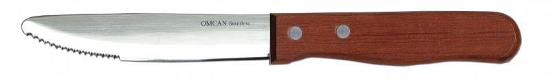 Rounded Tip Blade Steak Table Knife with Wooden Handle